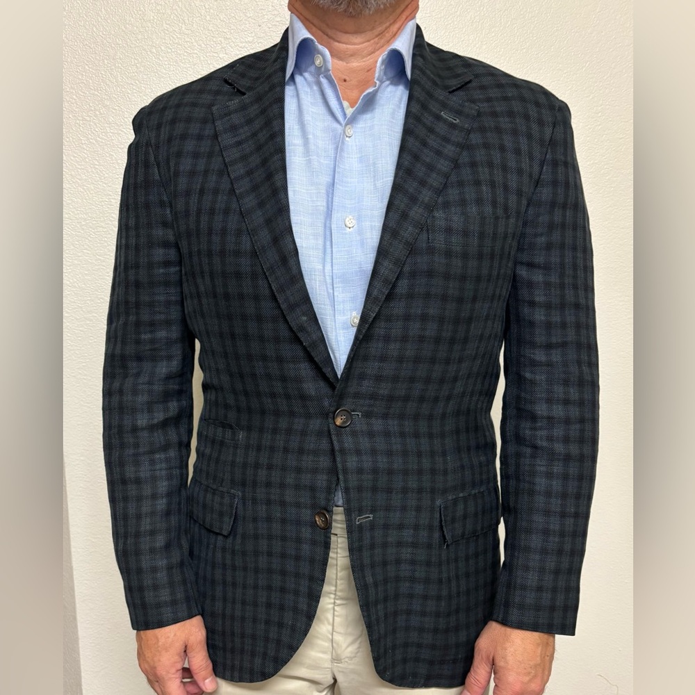 Brunello Cucinelli Men's Blazer Green and black-